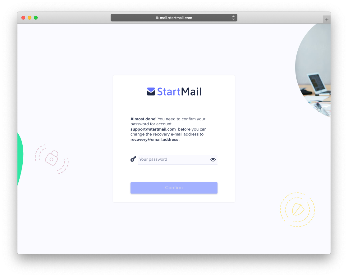 recovery-email-address-startmail