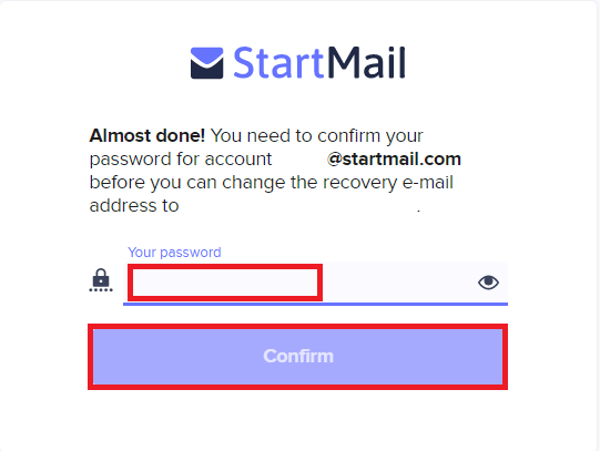 Recovery Email Address Startmail