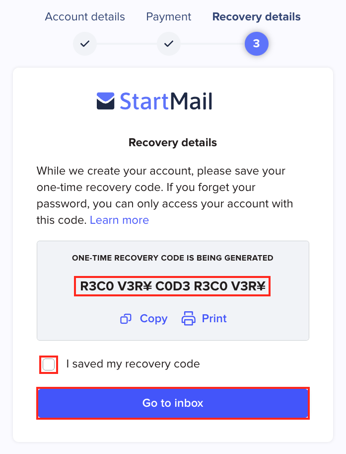 Create a Personal Account – StartMail